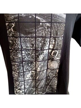 NIKE AERIAL PHOTO Men's Nike T-shirt Medium AUTHENTIC BLACK T-SHIRT MEDIUM